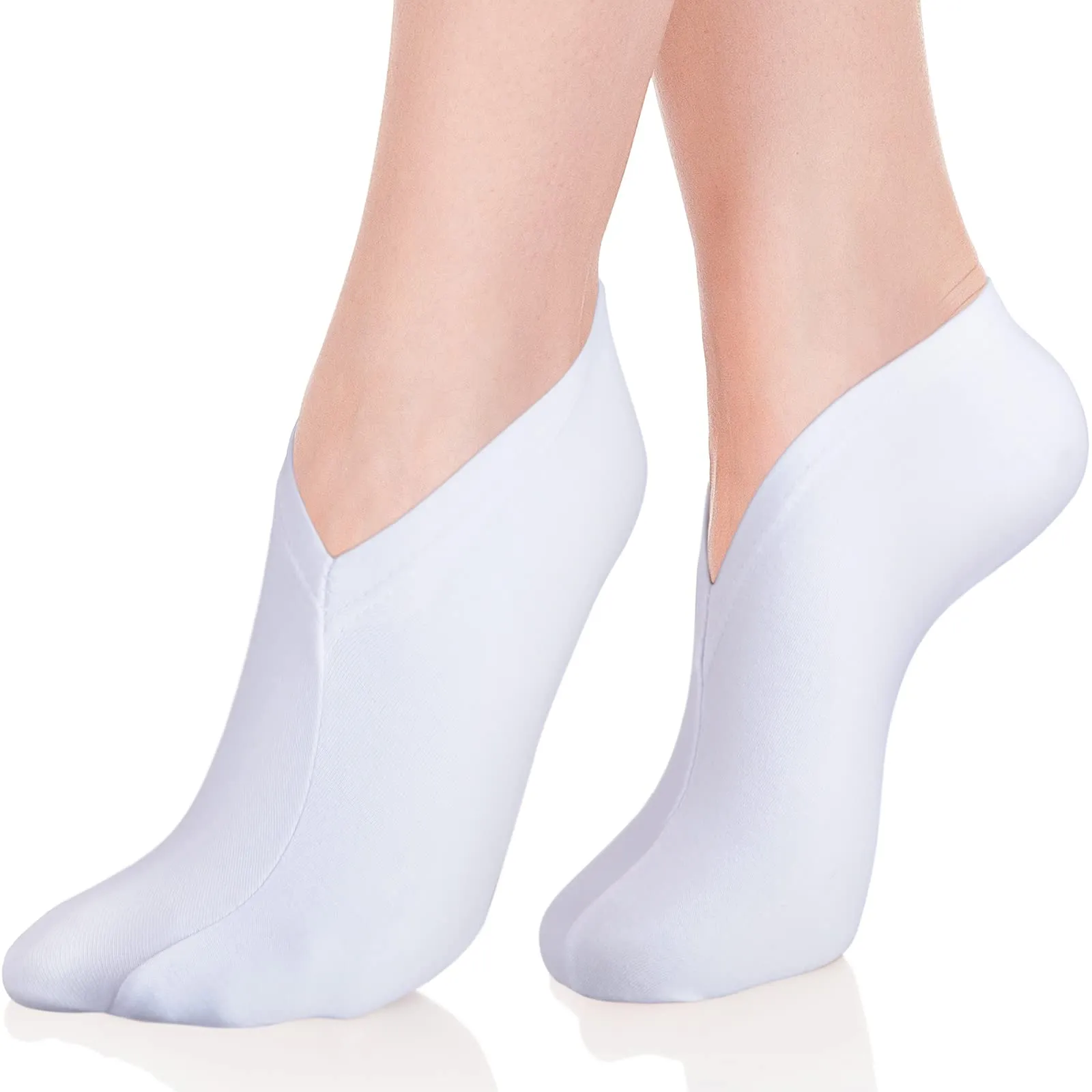 10 Pairs Moisturizing Socks Overnight, Spa Socks for Dry Feet, Moisture Enhancing Socks, Cosmetic Moisturizing Socks for Women and Men, White