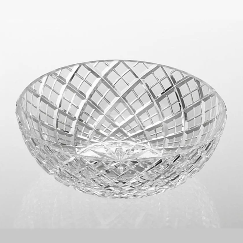 [BOWL] LAYERED BAMBOO FENCE (CLEAR) | EDO KIRIKO | KAGAMI CRYSTAL