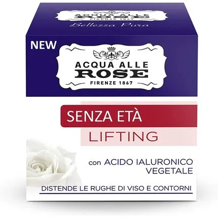 Herbal lifting face cream with hyaluronic acid and anti-wrinkle 50 ml Acqua Alle Rose