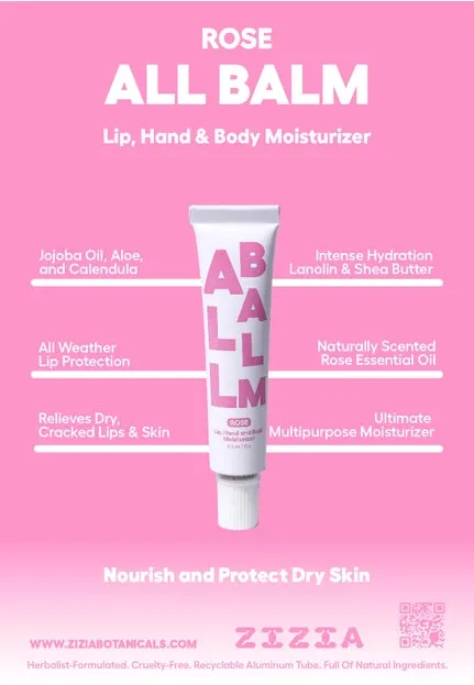 Rose ALL BALM - lip, hand & body moisturizer by ZIZIA